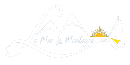 Logo La Mer La Montagne blanc.